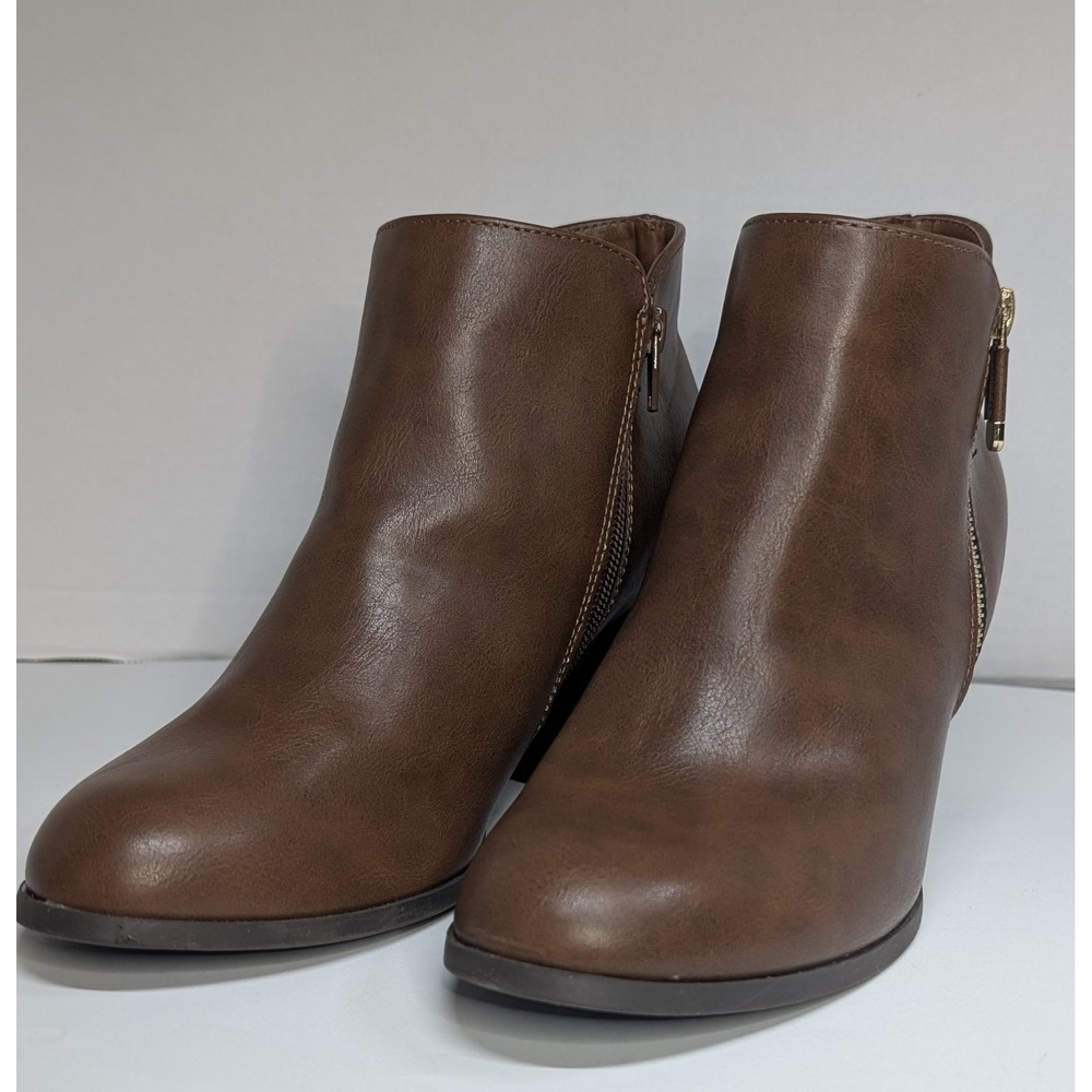 Style Co Ankle Boots Womens Block Heel Classic Minimal Capsule Piece Vegan  7.5